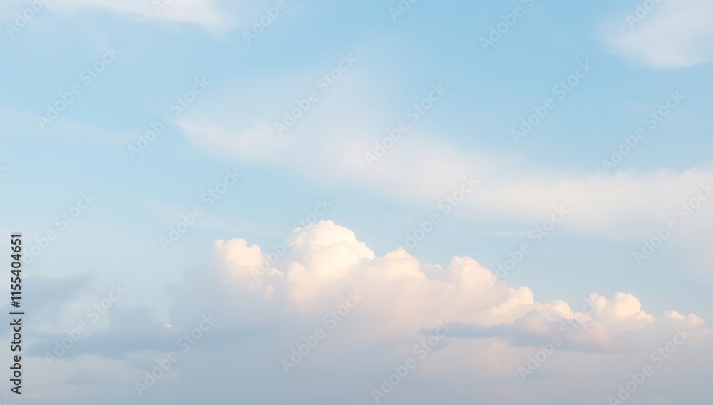 Serene White Clouds Against a Pale Blue Sky Serene White Clouds Against a Pale Blue Sky