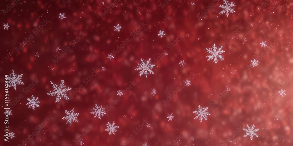 Delicate snowflakes scattered on a red-to-burgundy gradient background , wallpaper, december Delicate snowflakes scattered on a red-to-burgundy gradient background , wallpaper, december