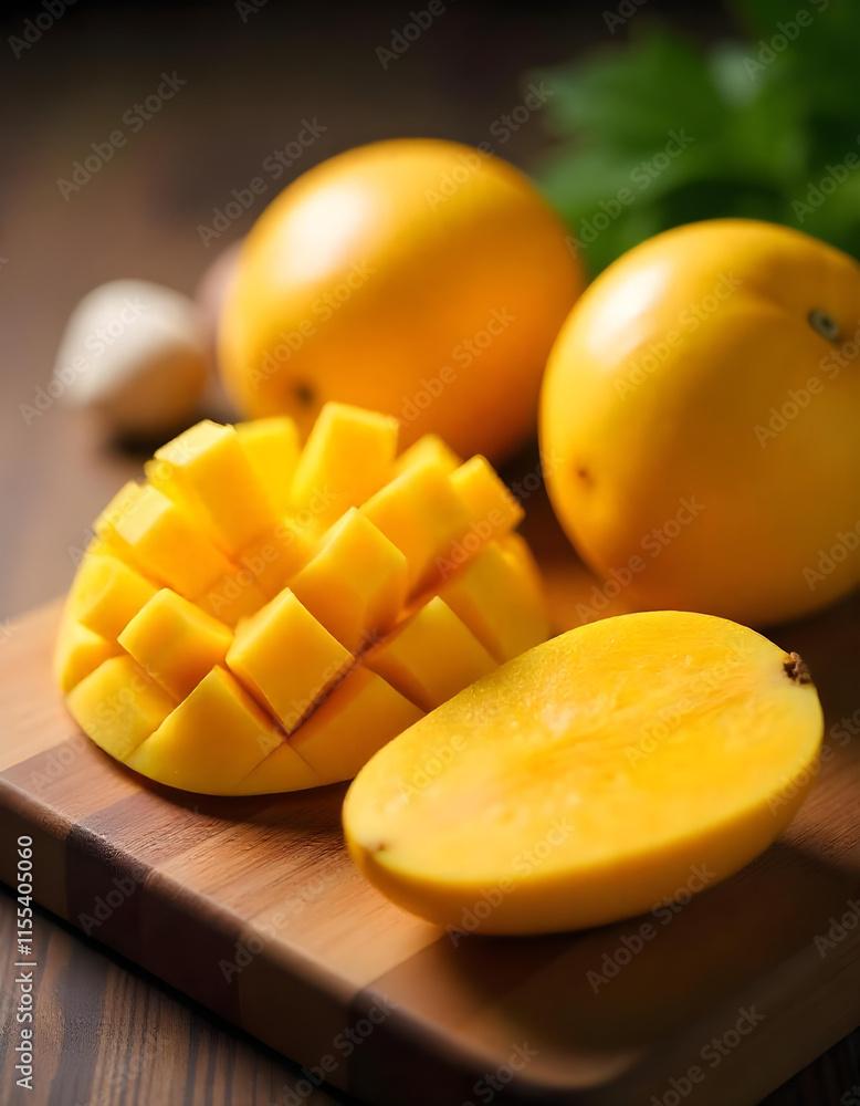 mango cut in half mango cut in half