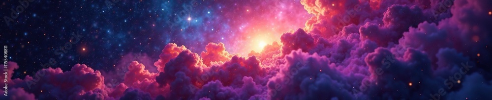 Abstract nebula galaxy with swirling clouds of gas and dust, dusty, cosmic Abstract nebula galaxy with swirling clouds of gas and dust, dusty, cosmic