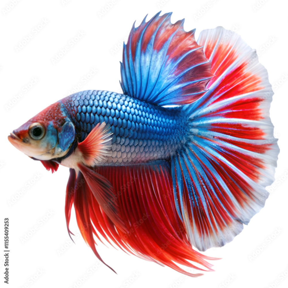 Fototapeta premium Betta fish isolated on transparent background