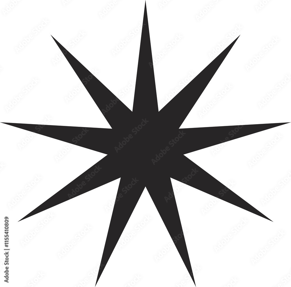 Fototapeta premium Star Shape PNG, Transparent Background