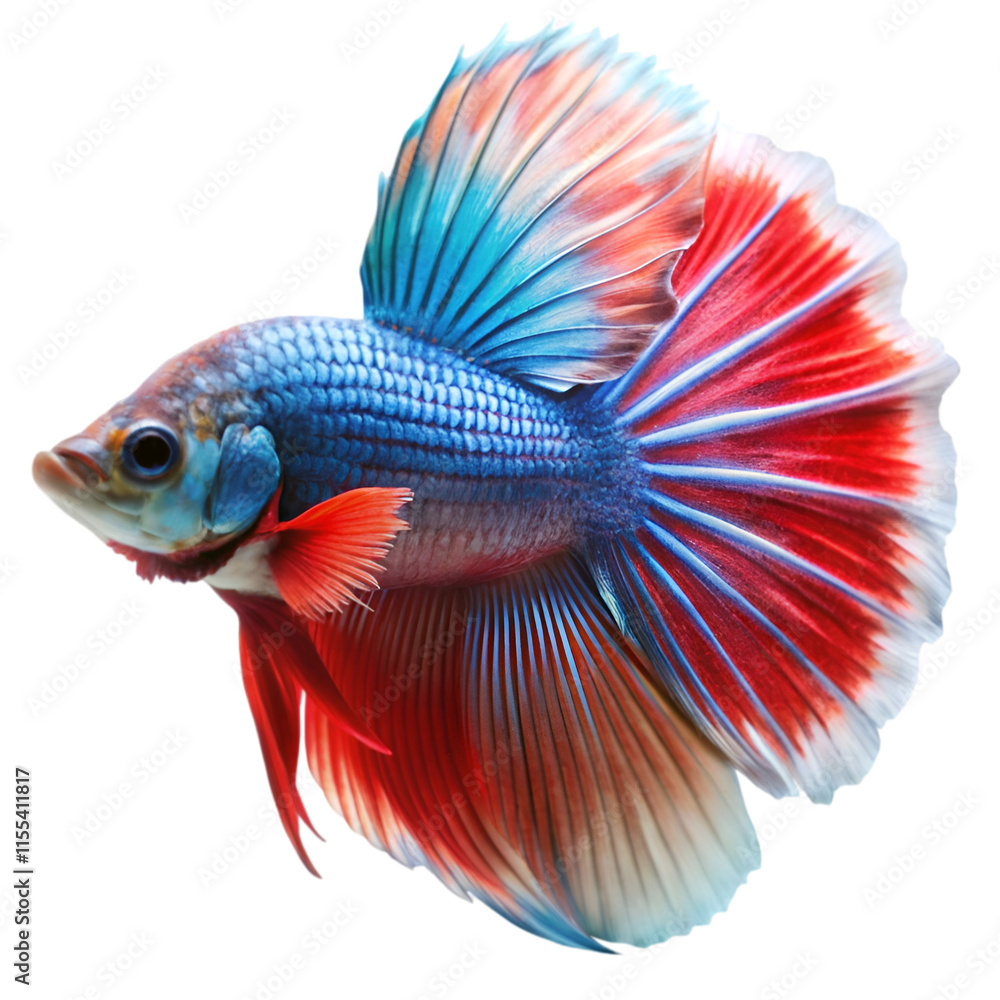 Fototapeta premium Betta fish isolated on transparent background