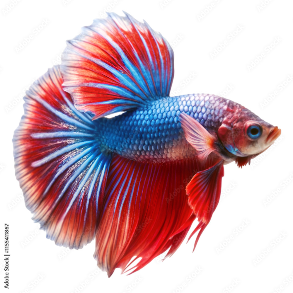 Fototapeta premium Betta fish isolated on transparent background