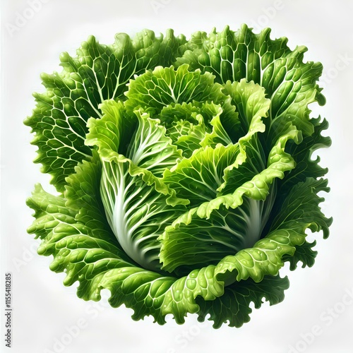 Lettuce Isolated Against a Clean White Backdrop photo