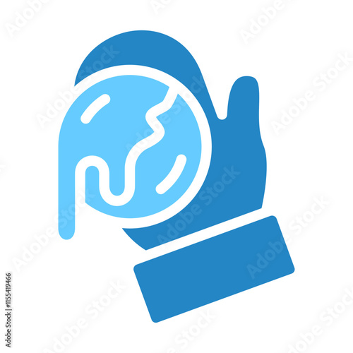 snowball dual tone blue color icon. use for modern concept, print, UI, UX kit, web and app development. Vector EPS 10, related to winter, cold season.