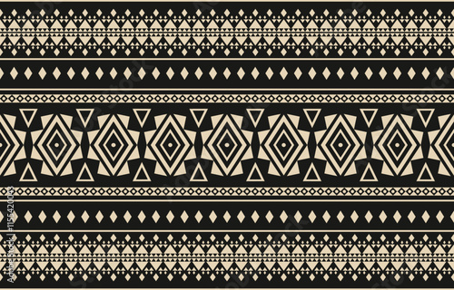 Geometric ethnic oriental ikat seamless pattern  color oriental. Aztec ornament print. Design for background ,curtain, carpet, wallpaper, clothing, wrapping, Batik, vector illustration.