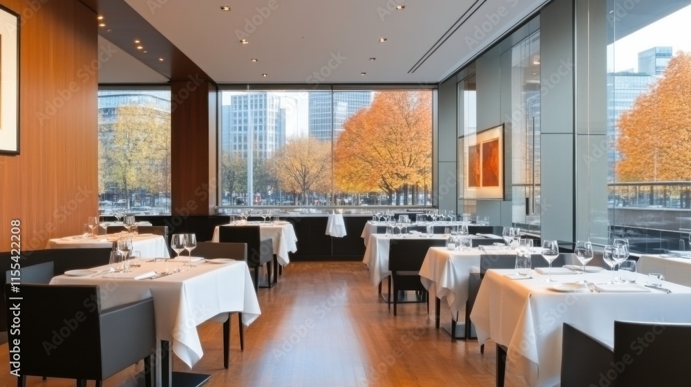 Modern Restaurant with Daylight and Urban Ambiance Modern Restaurant with Daylight and Urban Ambiance