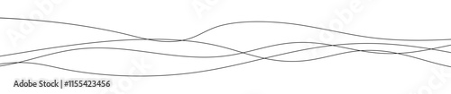 Thin curved wavy lines