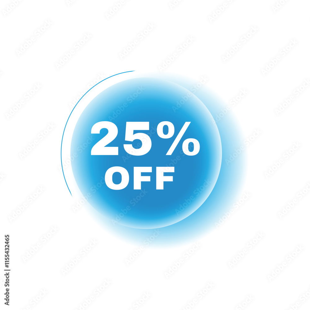 25 percent off, speech bubble modern circle design. Banner or announcement template. vector illustration sign isolated. 25 percent off, speech bubble modern circle design. Banner or announcement template. vector illustration sign isolated.