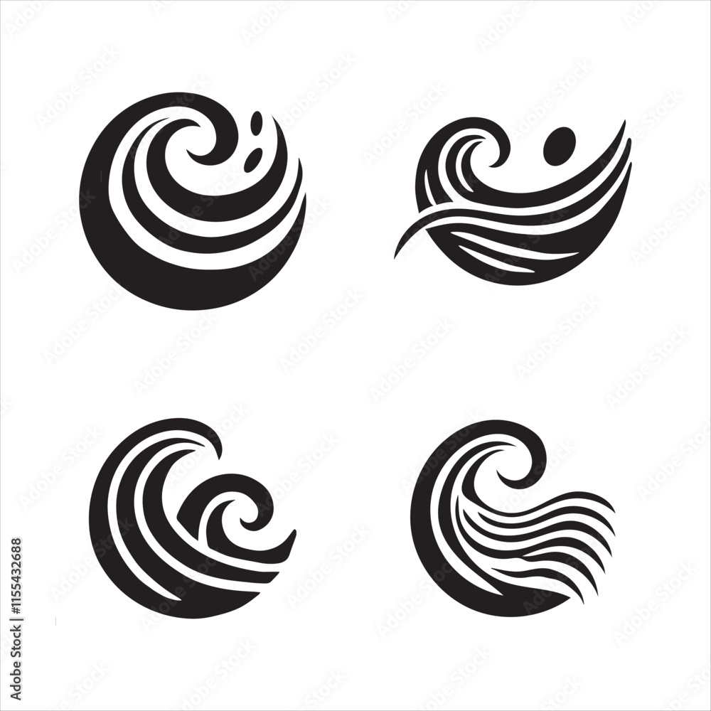 ocean wave silhouettes with vector eps illustration on a white background high-quality fully editable file
ocean wave silhouettes with vector eps illustration on a white background high-quality fully editable file