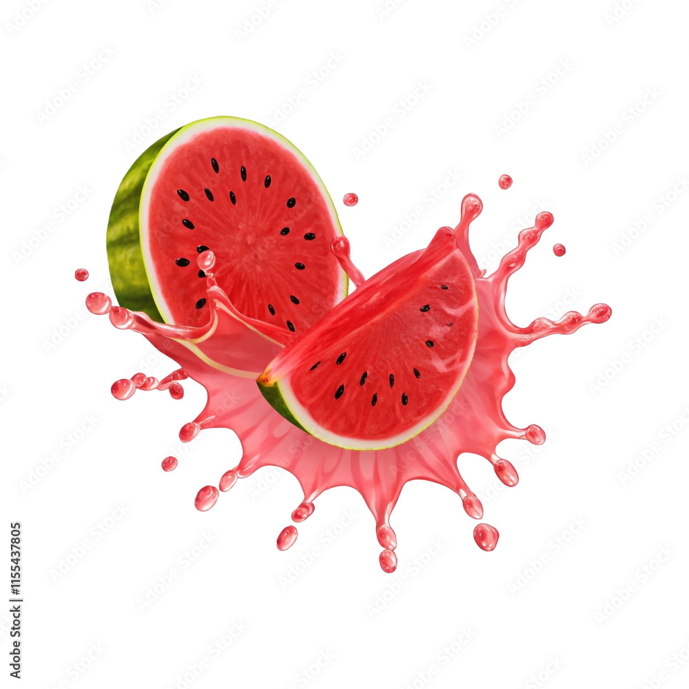 watermelon splash isolated on transparent background watermelon splash isolated on transparent background