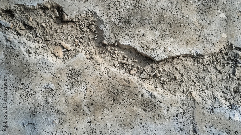 Close-up of a cracked and weathered concrete wall. Close-up of a cracked and weathered concrete wall.