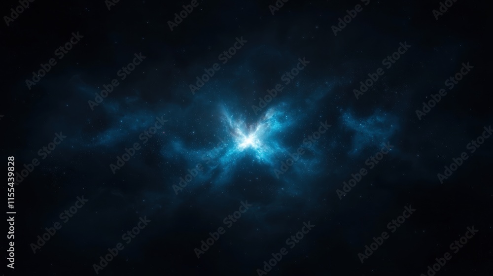 A dark blue sky with a bright star in the middle A dark blue sky with a bright star in the middle
