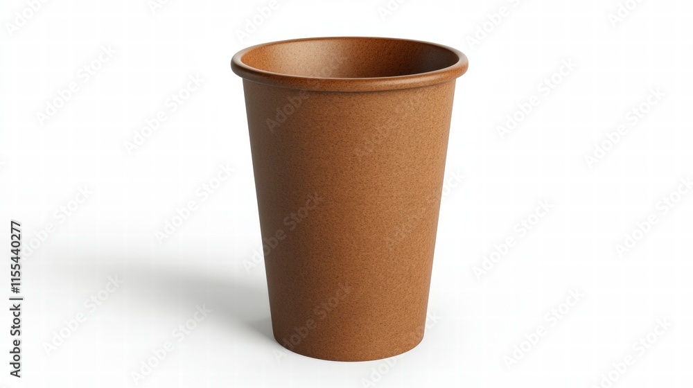 Brown paper cup isolated on white background Brown paper cup isolated on white background