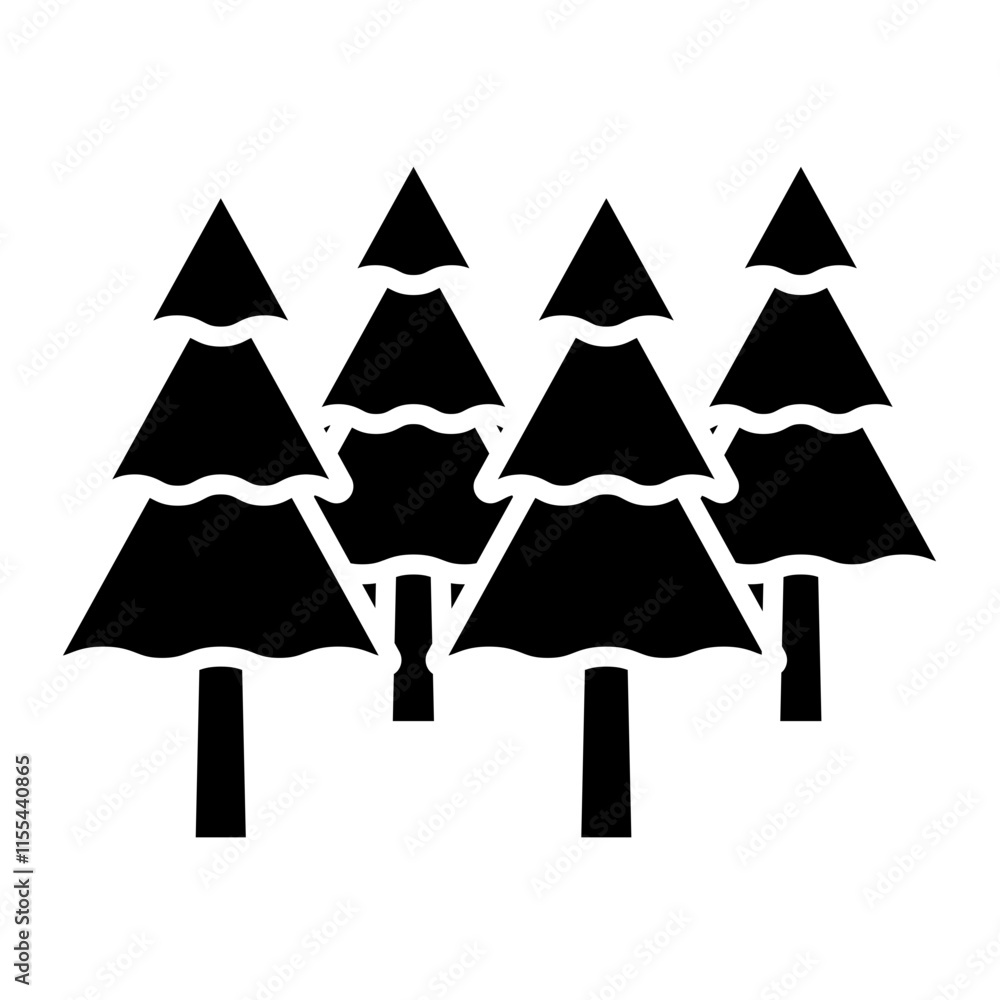 Fototapeta premium Illustration of Forest Glyph Icon Design