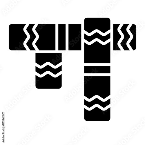 Illustration of Scarf Glyph Icon Design