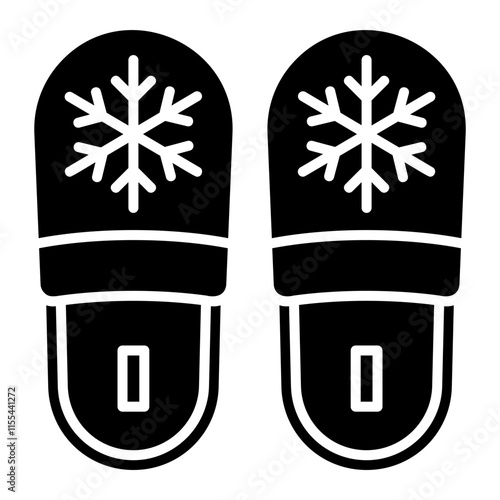 Illustration of Sandals Glyph Icon Design
