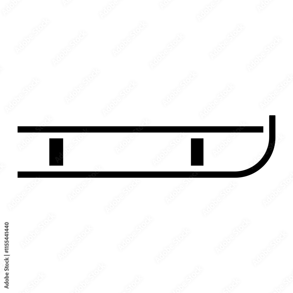 Illustration of Sledge Glyph Icon Design Illustration of Sledge Glyph Icon Design