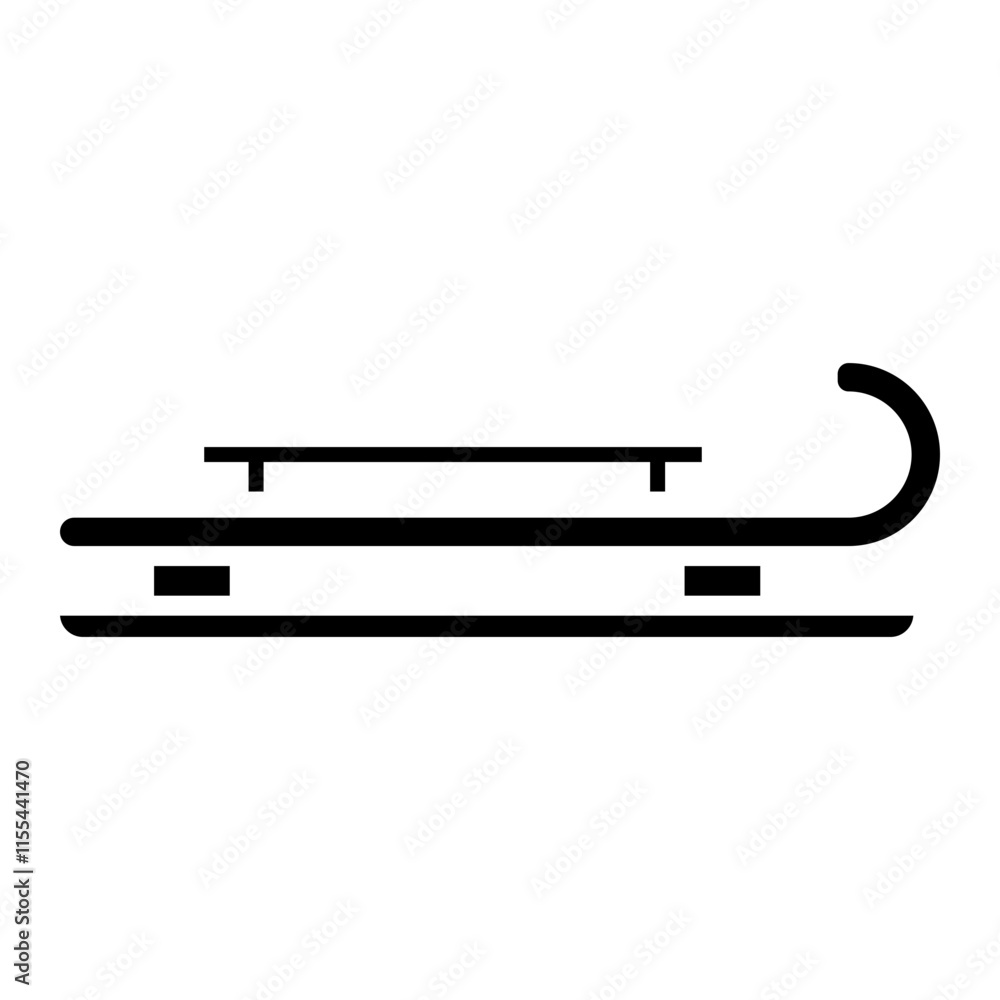 Illustration of Sledge Glyph Icon Design Illustration of Sledge Glyph Icon Design
