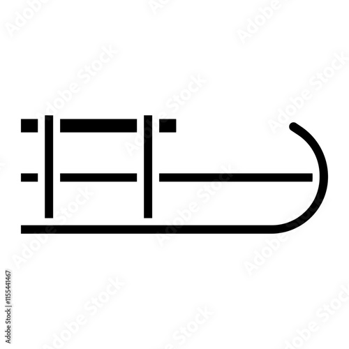Illustration of Sledge Glyph Icon Design