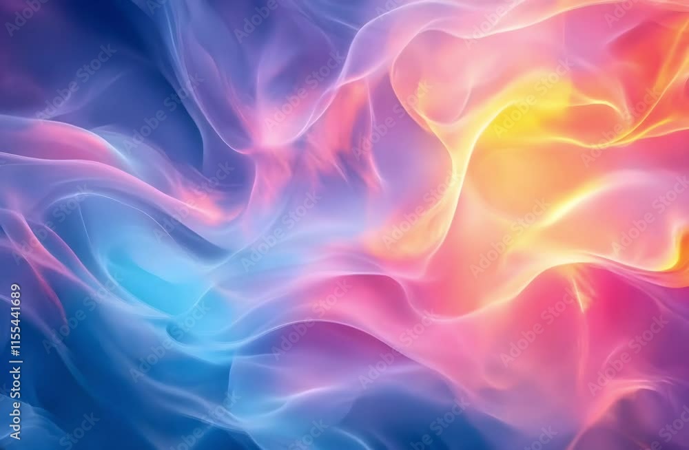 Abstract Colorful Gradient Background with Flowing Shapes in Pink, Blue, and Yellow Hues Abstract Colorful Gradient Background with Flowing Shapes in Pink, Blue, and Yellow Hues