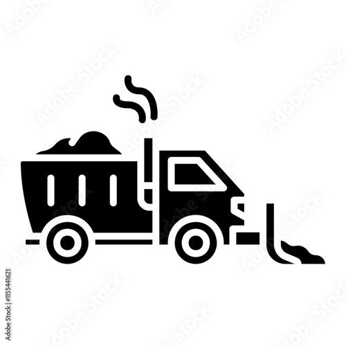 Illustration of Snowplow Glyph Icon Design
