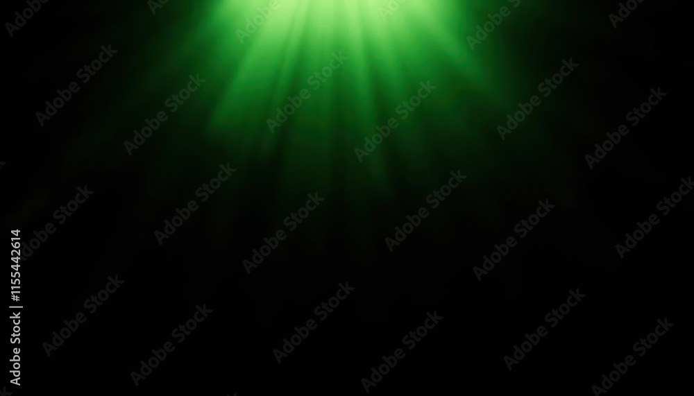 Obraz premium Radiant Green Spotlight Illumination with Soft Beams