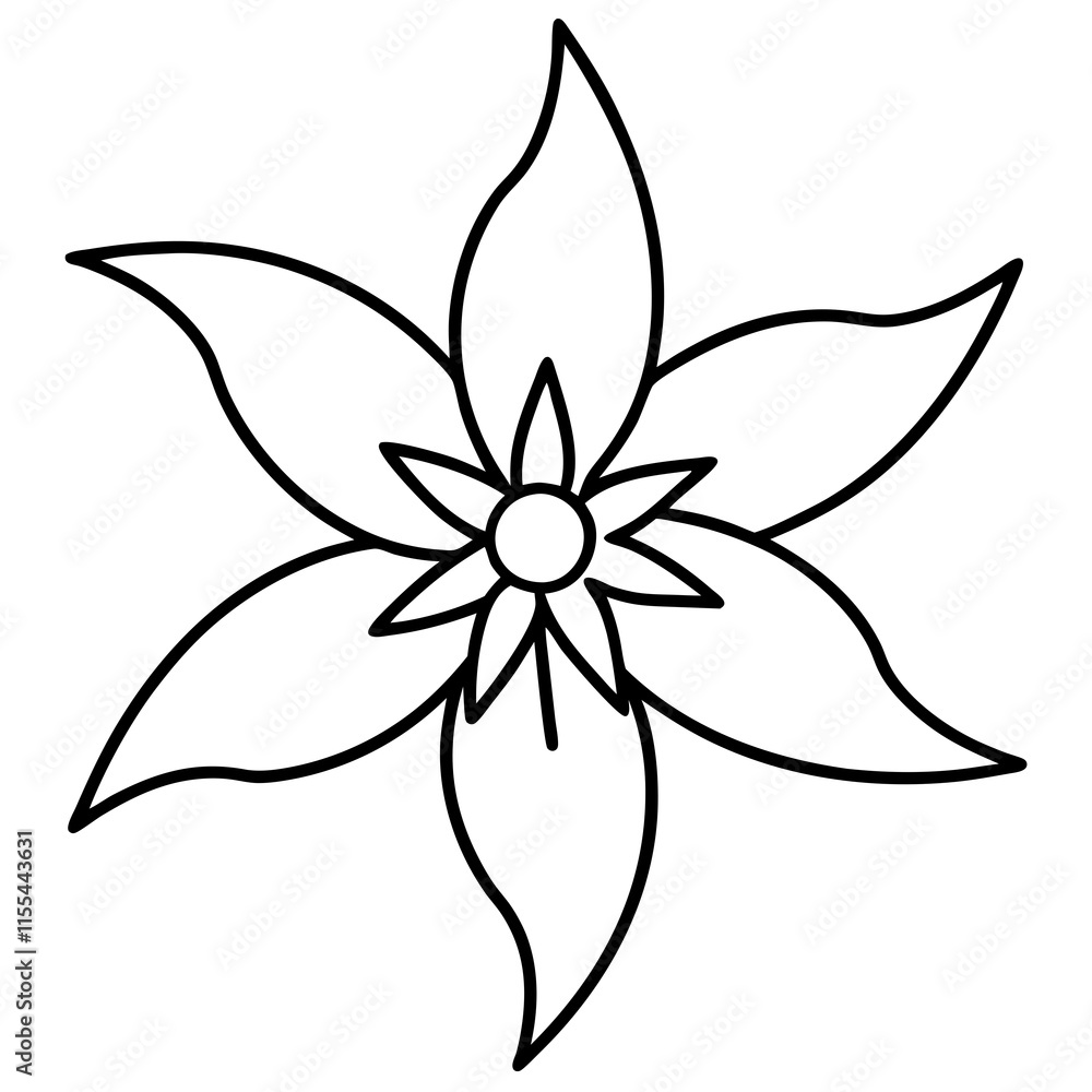 Obraz premium black and white flower