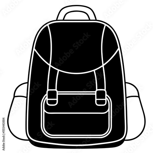 Backpack Line Art Vector Design