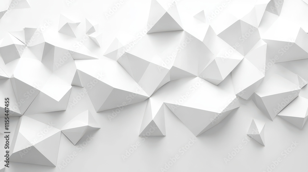 Modern Abstract White 3D Geometric Triangle Paper Background Design for Creative Concepts Modern Abstract White 3D Geometric Triangle Paper Background Design for Creative Concepts