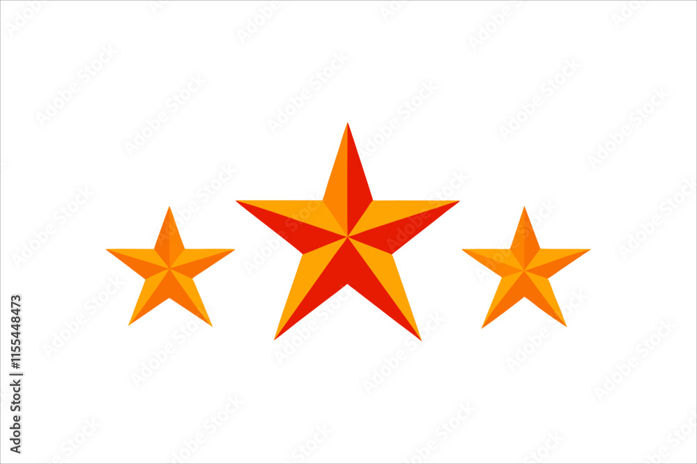 Obraz premium Star vector icons. Set of star symbols isolated.