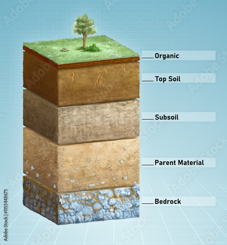 Layers of soil