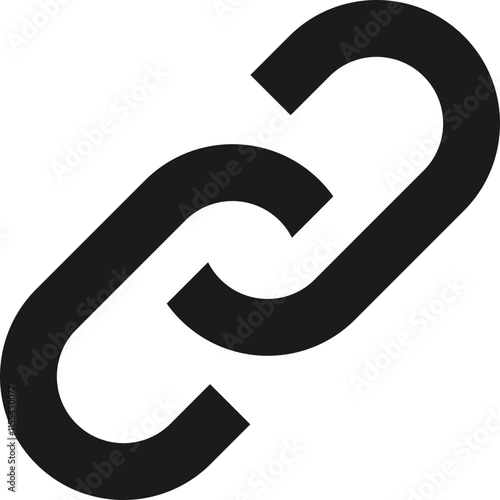 Black Chain Link Icon