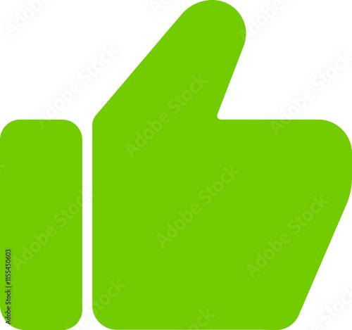 Green Thumbs Up Icon for Approval
