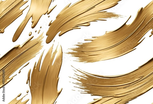 golden feather on a white background