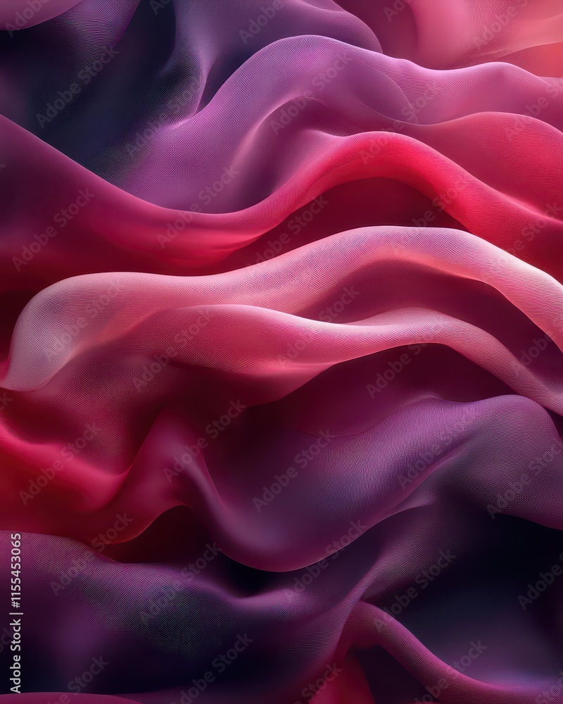 Obraz premium Rich burgundy and rose silk folds, smooth texture with a festive tone, perfect for adding a touch of luxury to any celebration.