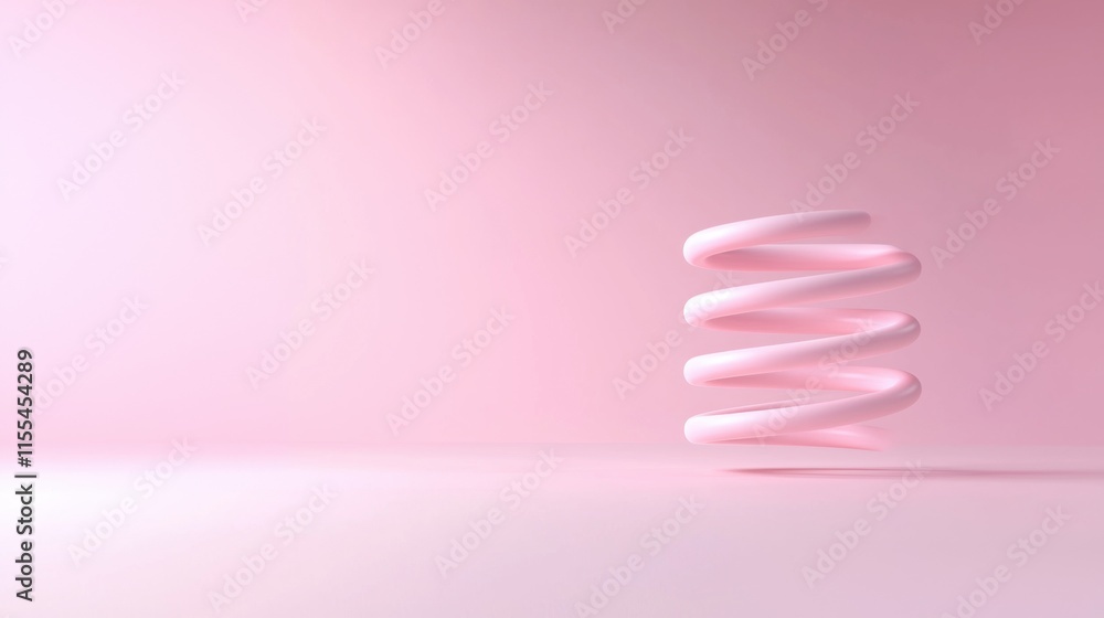 A pink spiral is on a pink background A pink spiral is on a pink background