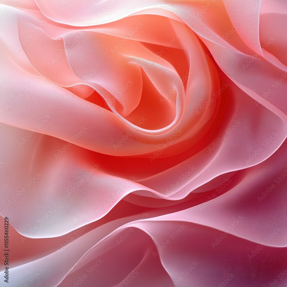 Obraz premium Abstract pink fabric texture with soft folds and light gradients.