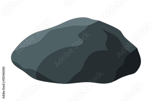 black stone isolated on white