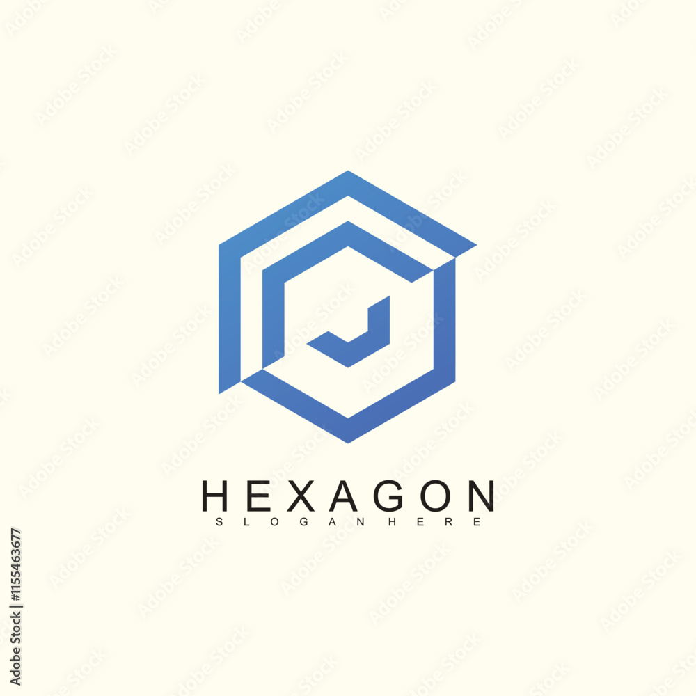 Polygonal Hexagon Logo symbol business Polygonal Hexagon Logo symbol business
