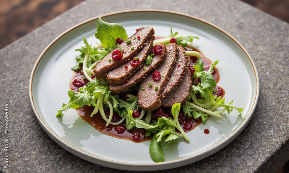Duck Confit Salad with Frisée and Raspberry Vinaigrette Duck Confit Salad with Frisée and Raspberry Vinaigrette