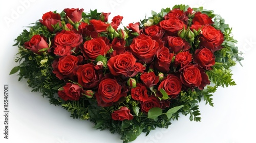 Wallpaper Mural Red rose heart-shaped floral arrangement. Torontodigital.ca