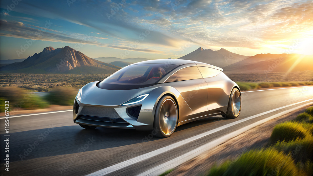 Fototapeta premium design of modern a car runing on the road