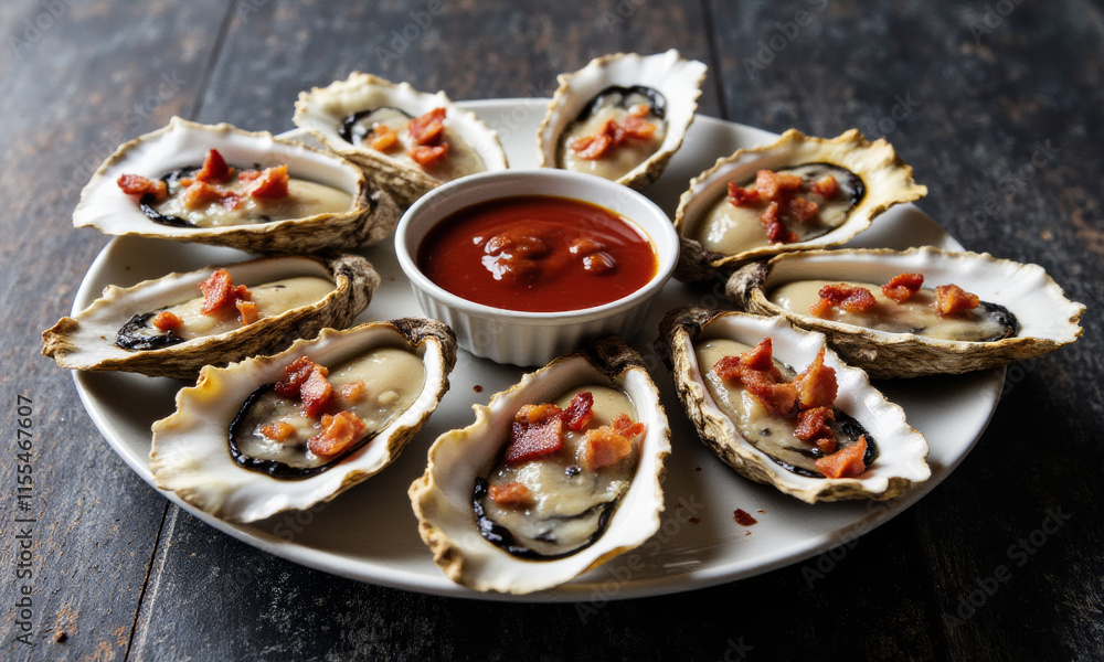 Oysters Kilpatrick (Baked Oysters with Bacon and Worcestershire Sauce)