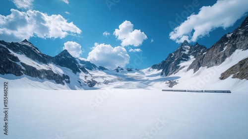 Wallpaper Mural Glacier landscape with train. Torontodigital.ca