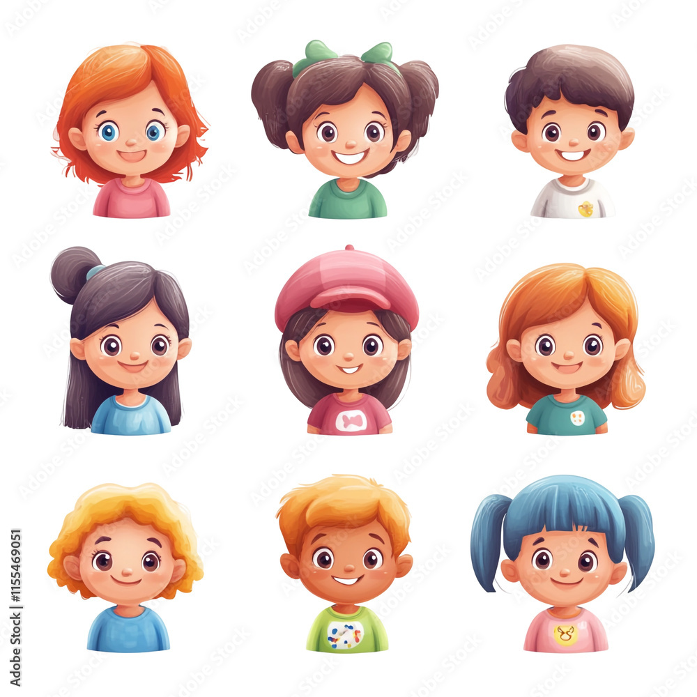 Adorable Kids Collection: Nine Delightful Children's Portraits Adorable Kids Collection: Nine Delightful Children's Portraits