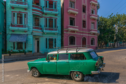 old car in the street of Havana, Cuba