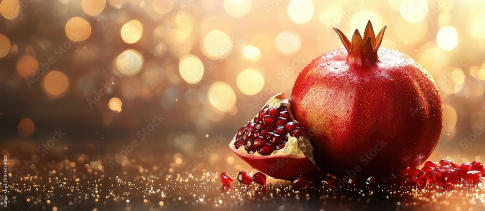 Luminous Pomegranate: A Festive Still Life Luminous Pomegranate: A Festive Still Life