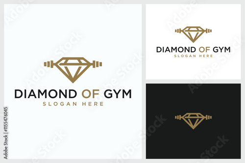 Diamond Of Gym Design Inspiration. Diamond Of Gym Symbol Logo Vector Template Design, Diamond Of Gym Design Logo Vector Illustration
